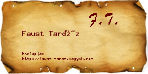 Faust Taráz névjegykártya